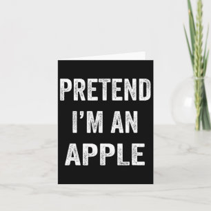 Carte Lazy Halloween Prétendre Je suis Apple Funny Hallo
