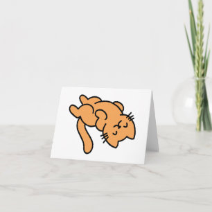 Carte Lazy Orange Cat BLANK