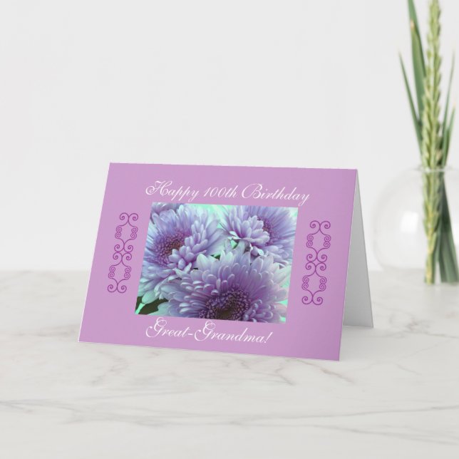 Carte Le 100e anniversaire de la grand-mère (Devant)