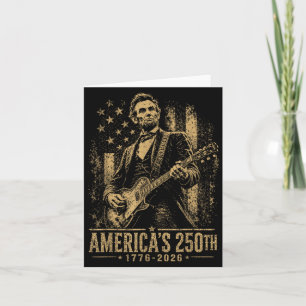 Carte Le 16e président de l'Amérique jouant de la guitar