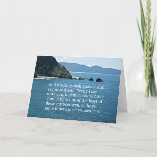 Carte Le 25:40 de Matthew et le roi répondront…