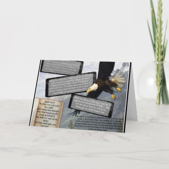 CARTE LE 40:31 D'ISAÏE MONTENT AVEC DES AILES COMME (Devant)