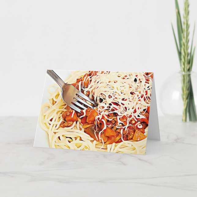 Carte Le 4 janvier est la Journée nationale des spaghett (Devant)