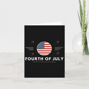 Carte Le 4 Juillet 4 juillet Drapeau Américain Usa