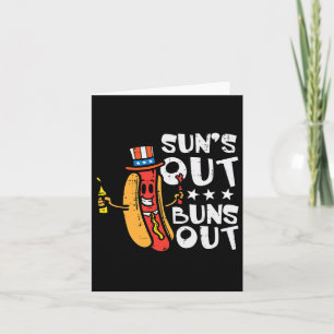 Carte Le 4 Juillet Suns Out Buns Hotdog Patriotique Homm