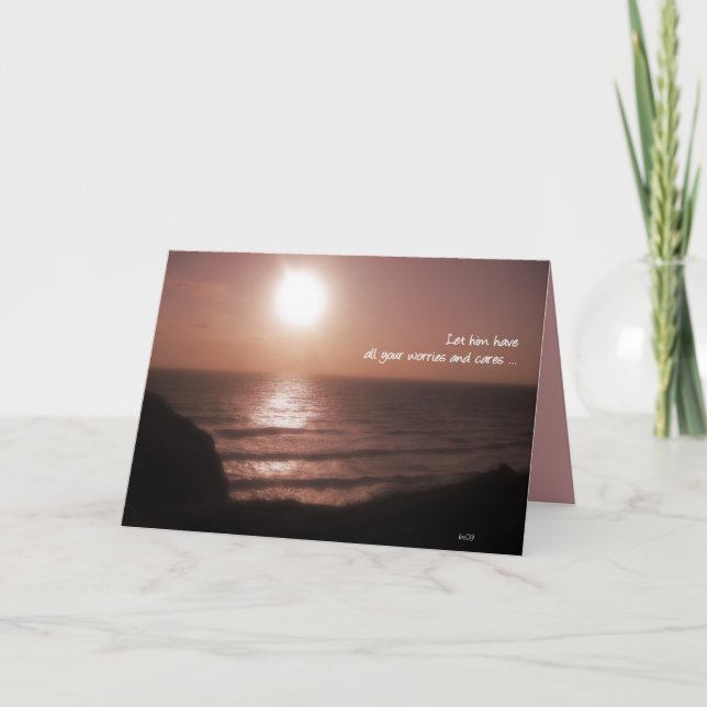 Carte le 5:7 1Peter l'a laissé avoir tous vos (Devant)