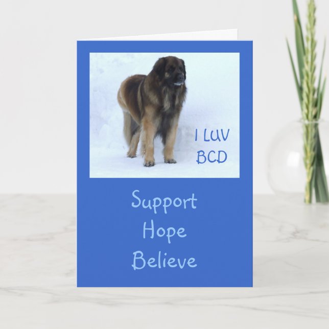 Carte Le "appui personnalisable, espoir, croient" la (Devant)