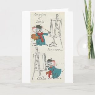 Carte Le "artiste de souris" vintage obtiennent bien