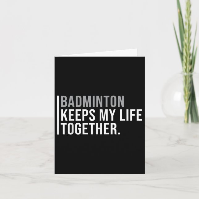 Carte Le badminton appelle déclin accepter la plaisanter (Devant)