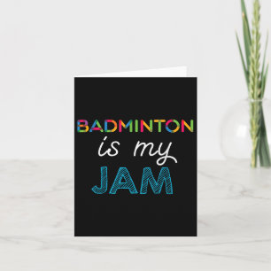 Carte Le badminton est ma passion Design badminton 