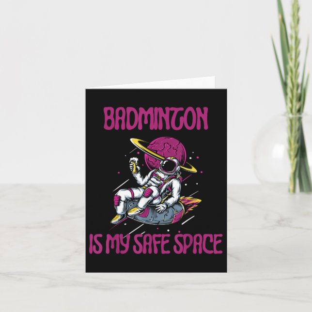 Carte Le badminton est mon espace sûr, raquette d'astron (Devant)