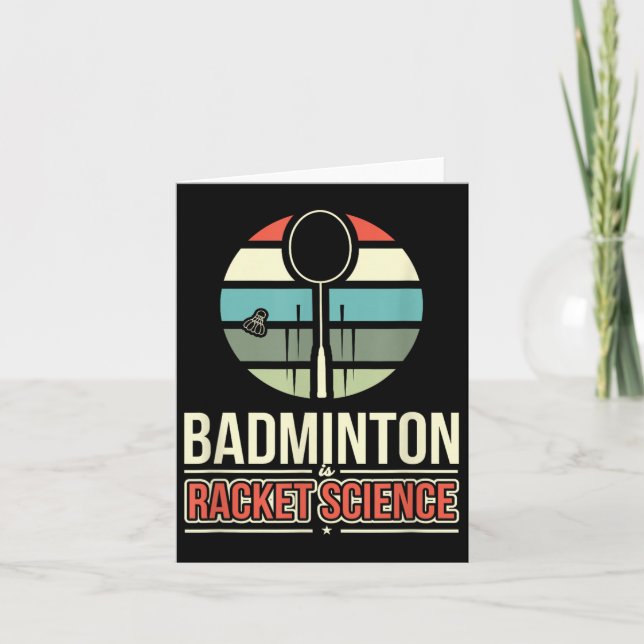 Carte Le badminton est une science de raquette (Devant)