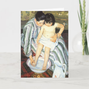 Carte Le Bain de l'enfant de Cassatt, Bonne fête des Mèr