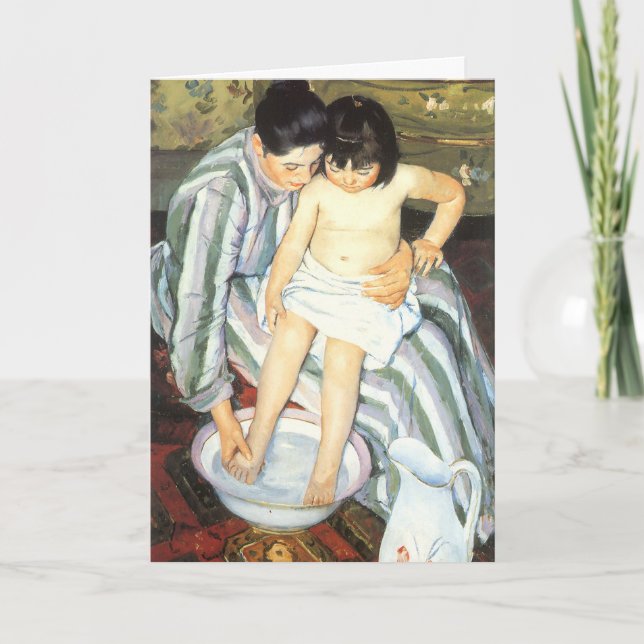 Carte Le Bain de l'enfant de Cassatt, Bonne fête des Mèr (Devant)