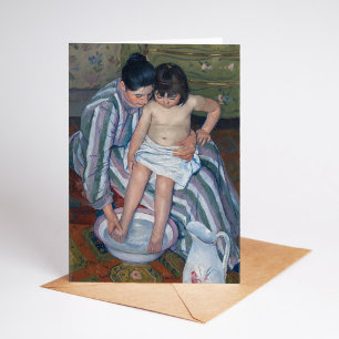 Carte Le bain de l'enfant   Mary Cassatt