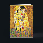 Carte Le baiser, célèbre peinture de Gustav Klimt<br><div class="desc">Le Kiss,  peinture passionnée de l'artiste symboliste autrichien Gustav Klimt</div>