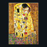 Carte Le baiser, célèbre peinture de Gustav Klimt<br><div class="desc">Le Kiss,  peinture passionnée de l'artiste symboliste autrichien Gustav Klimt</div>