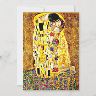 Carte Le baiser, célèbre peinture de Gustav Klimt