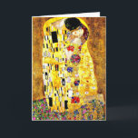 Carte Le baiser de Gustav Klimt, art<br><div class="desc">Le Kiss,  célèbre peinture d'art de Gustav Klimt</div>