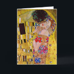 Carte Le baiser de Gustav Klimt, Art Nouveau Vintage<br><div class="desc">Le tableau ultime de l'amour, un beau design pour célébrer la Saint Valentin avec! The Kiss (détail) (1907-1908) de Gustav Klimt est un symbole de l'époque victorienne vintage de l'amour d'art et de la peinture romantique mettant en scène un couple romantique dans différentes nuances d'or, motifs et symboles, partageant un...</div>