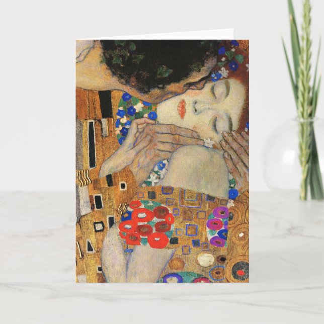 Carte Le Baiser (Détail) Gustav Klimt (Devant)