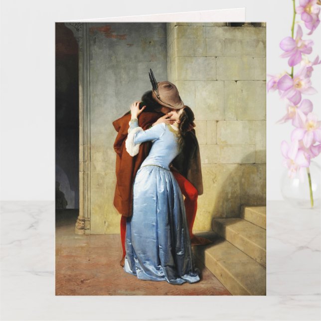 Carte Le Baiser - Francesco Hayez Il Bacio Romantique (Orchidée)