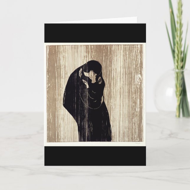 Carte Le baiser par la lithographie d'Edvard Munch, (Devant)