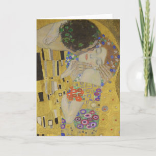 Carte Le Baiser, Peinture à l'huile Art Nouveau, Gustav 