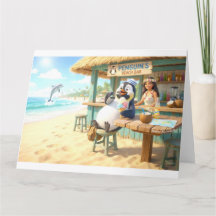 Le bar de plage du pingouin