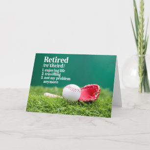 Carte Le baseball à domicile Adieu : Retraite du basebal