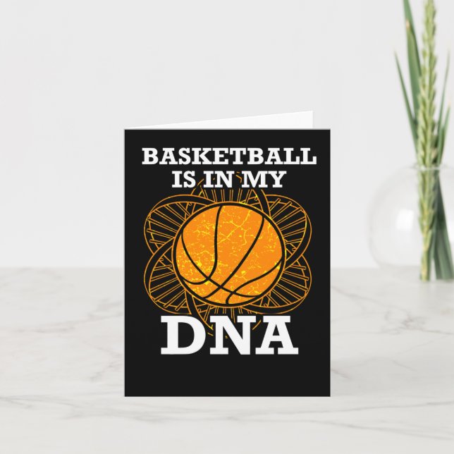 Carte Le Basket-Ball Est Dans Mon Adn (Devant)