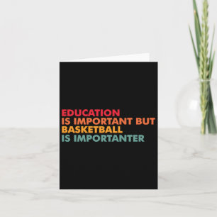 Carte Le basket-ball est important
