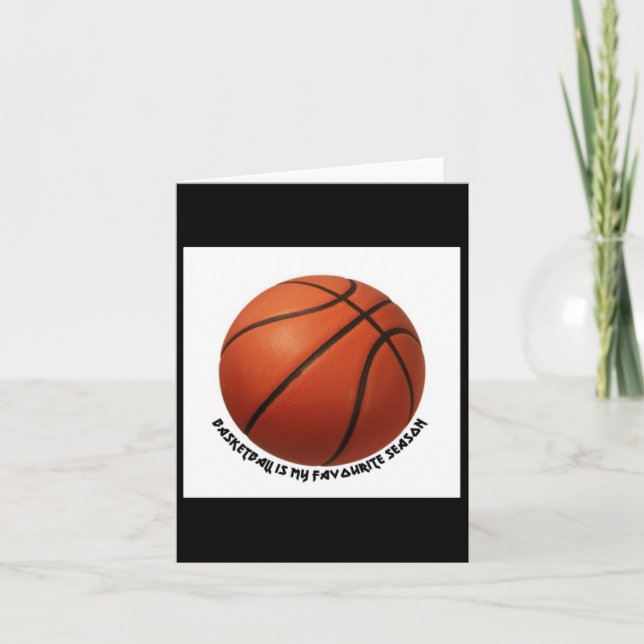 Carte Le Basket-Ball Est Ma Saison Préférée Active (Devant)
