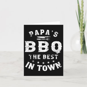 Carte Le BBQ de Papa Le Meilleur En Ville Drôle Fête Des