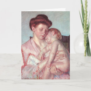 Carte Le bébé endormi de Cassatt, Bonne fête des Mères