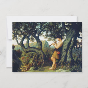 Carte Le berger Jouer à la flûte