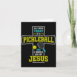Carte Le Besoin Est Pickleball Et Jésus Graphique Chréti