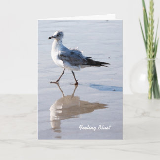 Carte Le bleu se sentant, vous manquant cardent