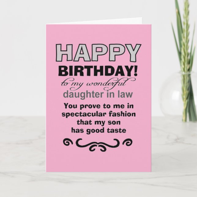 Carte Le bon goût du fils d'anniversaire (Devant)