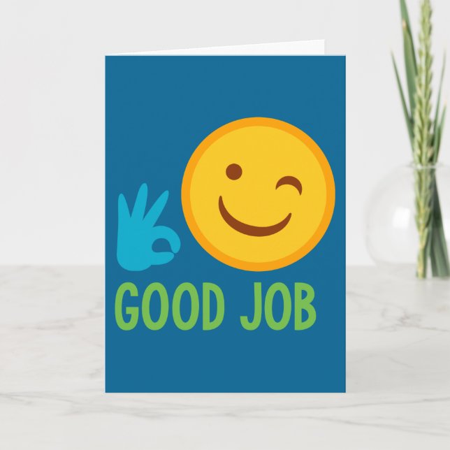 Carte Le bon travail Emoji (Devant)