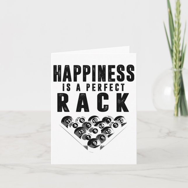 Carte Le Bonheur Du Joueur De Billard Billard Pool Est U (Devant)