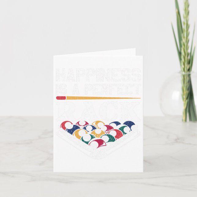 Carte Le Bonheur Est Un Joueur De Billard En Rack Parfai (Devant)