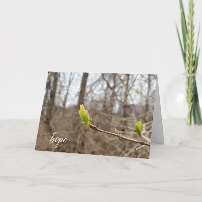 Carte le bourgeon de printemps pour Hope en pensant à vo (Devant)