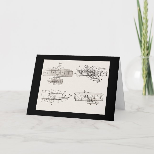 Carte Le brevet d'avion de frères de Wright prévoit 1908 (Devant)