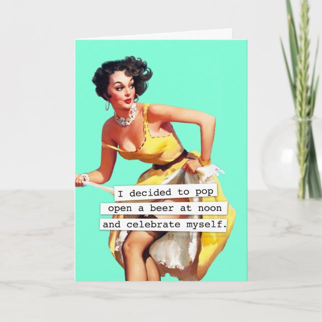 Carte Le bruit ouvrent une bouteille d'anniversaire de (Devant)