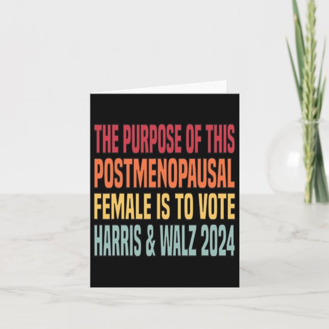 Carte Le But De Ce Billet Menopausal Female Harri (Devant)