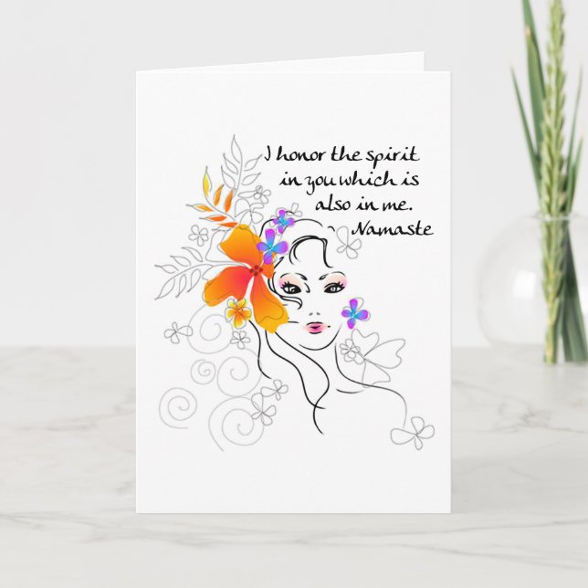 Carte Le cadeau de Namaste pour femmes (Devant)