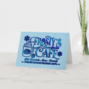 Carte Le Café des Flocons de Neige de Frosty de Noël