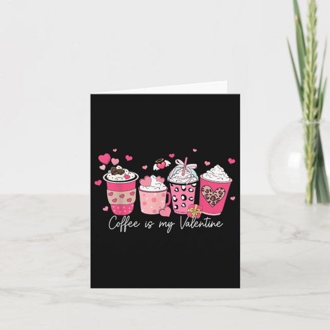 Carte Le café est mon amour de la Saint-Valentin Latte C (Devant)