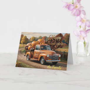Carte Le camion de récolte de Thanksgiving